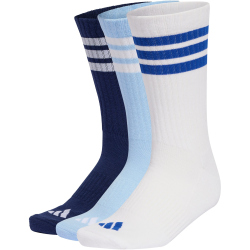 3er Pack adidas 3-Streifen Cushioned Sportswear Crew Socken KC9642 - dark blue/white/glow blue 40-42