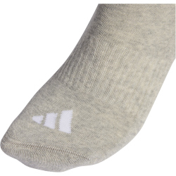 3er Pack adidas 3-Streifen Cushioned Sportswear Crew Socken KC9640 - medium grey heather/white/black 40-42