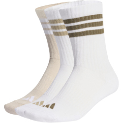 3er Pack adidas 3-Streifen Cushioned Sportswear Crew Socken KC9639 - white/wonder alumina/olive strata 37-39