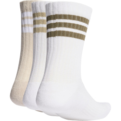 3er Pack adidas 3-Streifen Cushioned Sportswear Crew Socken KC9639 - white/wonder alumina/olive strata 37-39