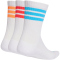 3er Pack adidas 3-Streifen Cushioned Sportswear Crew Socken KC9637 - white/lucid orange/lucid red 37-39