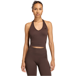 adidas Workout Essentials Knit Halterneck Trainingsshirt Damen JZ0123 - aurora coffee M