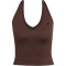 adidas Workout Essentials Knit Halterneck Trainingsshirt Damen JZ0123 - aurora coffee M
