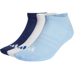 3er Pack adidas Cushioned Essentials Low Cut Socken KC9620 - dark blue/white/glow blue 43-45
