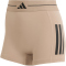 adidas Hyperglam 3-Streifen kurze Leggings Damen KQ5107 - chalky brown S