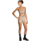adidas Hyperglam 3-Streifen kurze Leggings Damen KQ5107 - chalky brown S