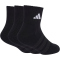 3er Pack adidas Cushioned Sportswear Ankle Socken Kinder KD1722 - black/black/white 22-24
