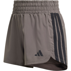 adidas Pacer Workout Woven High Rise Trainingsshorts Damen KD7326 - charcoal/black XL/5"