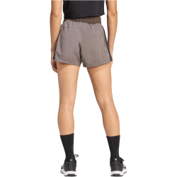 adidas Pacer Workout Woven High Rise Trainingsshorts Damen KD7326 - charcoal/black XL/5"