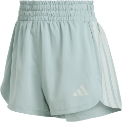 adidas Pacer Workout Woven High Rise Trainingsshorts Damen KD7325 - wonder sage/black S/5"