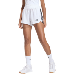adidas Pacer Workout Woven High Rise Trainingsshorts Damen KD7324 - white/black S/5"