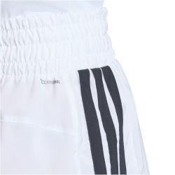 adidas Pacer Workout Woven High Rise Trainingsshorts Damen KD7324 - white/black S/5"