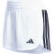 adidas Pacer Workout Woven High Rise Trainingsshorts Damen KD7324 - white/black S/5"
