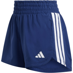 adidas Pacer Workout Woven High Rise Trainingsshorts Damen KD7320 - dark blue/white M/5"