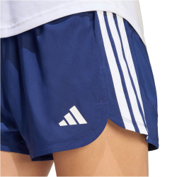 adidas Pacer Workout Woven High Rise Trainingsshorts Damen KD7320 - dark blue/white M/5"