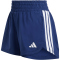 adidas Pacer Workout Woven High Rise Trainingsshorts Damen KD7320 - dark blue/white M/5"