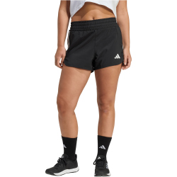 adidas Pacer Workout Woven High Rise Trainingsshorts Damen KD7318 - black/white L/3"