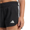 adidas Pacer Workout Woven High Rise Trainingsshorts Damen KD7318 - black/white L/3"