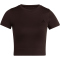 adidas Workout Essentials Knit Baby Tee Trainingsshirt Damen JZ0128 - aurora coffee XS
