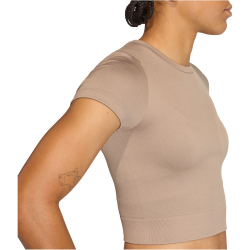 adidas Workout Essentials Knit Baby Tee Trainingsshirt Damen JZ0126 - chalky brown L