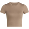adidas Workout Essentials Knit Baby Tee Trainingsshirt Damen JZ0126 - chalky brown L