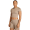 adidas Workout Essentials Knit Baby Tee Trainingsshirt Damen JZ0126 - chalky brown L