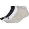 3er Pack adidas Thin&Light Essentials Low Cut Socken KC9629 - medium grey heather/white/black 28-30