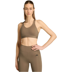 adidas Optime Essentials Workout High Support Sport-BH Damen KA4780 - chalky brown M C-D