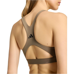 adidas Optime Essentials Workout High Support Sport-BH Damen KA4780 - chalky brown M C-D