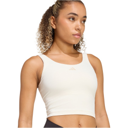 adidas 3-Streifen Studio All Me Light Support Tanktop Damen KT3281 - chalk white M