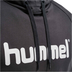 hummel GO Baumwoll Logo Hoodie Kinder asphalt 140