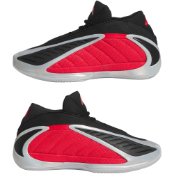 adidas Anthony Edwards 2 Basketballschuhe JQ9497 - silver met./pure ruby/core black 41 1/3