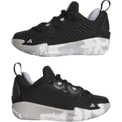 adidas Initiation Basketballschuhe Kinder JQ6847 - core black/halo silver/cloud white 30.5