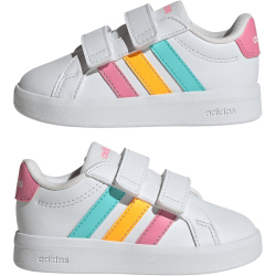 adidas Grand Court 3.0 Sneaker Kinder KI6504 - cloud white/bliss pink/lucid tangerine 20