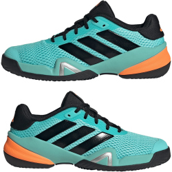 adidas Barricade Tennisschuhe Kinder JR4447 - flash aqua/core black/lucid orange 32