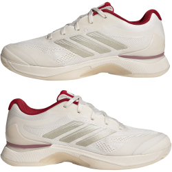 adidas Avacourt 3 Tennisschuhe Damen JS2560 - chalk white/ice gold met./team victory red 38