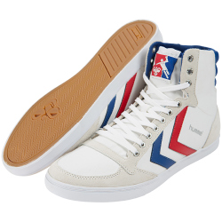 hummel Slimmer Stadil High Sneaker white/blue/red/gum 36