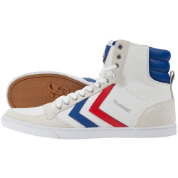 hummel Slimmer Stadil High Sneaker white/blue/red/gum 36