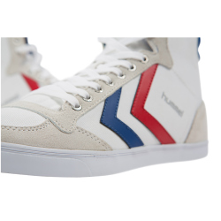 hummel Slimmer Stadil High-Top Sneaker white/blue/red/gum 36