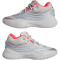 adidas Dame X Low-Top Basketballschuhe Kinder KJ7094 - silver met./grey two/lucid red 39 1/3