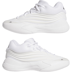 adidas Dame X Low-Top Basketballschuhe Kinder KJ7093 - cloud white/zero met./silver met. 39 1/3