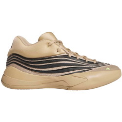adidas Dame X Low-Top Basketballschuhe KJ4399 - warm sandstone/core black/lucid lemon 41 1/3
