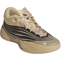 adidas Dame X Low-Top Basketballschuhe KJ4399 - warm sandstone/core black/lucid lemon 41 1/3