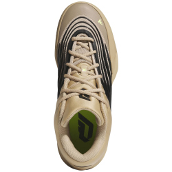 adidas Dame X Low-Top Basketballschuhe KJ4399 - warm sandstone/core black/lucid lemon 41 1/3