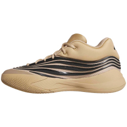 adidas Dame X Low-Top Basketballschuhe KJ4399 - warm sandstone/core black/lucid lemon 41 1/3