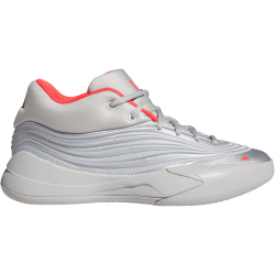 adidas Dame X Low-Top Basketballschuhe KJ4398 - silver met./grey two/lucid red 41 1/3