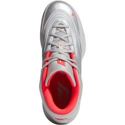 adidas Dame X Low-Top Basketballschuhe KJ4398 - silver met./grey two/lucid red 41 1/3