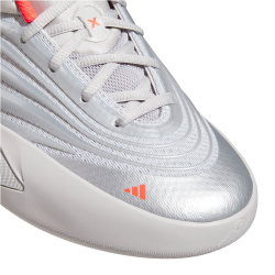 adidas Dame X Low-Top Basketballschuhe KJ4398 - silver met./grey two/lucid red 41 1/3