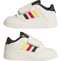adidas Rapid Court CF Sneaker Kinder JS4773 - off white/core black/better scarlet 22