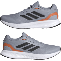 adidas Runfalcon 5 Laufschuhe Herren JQ6978 - halo silver/core black/dusky orange 46 2/3